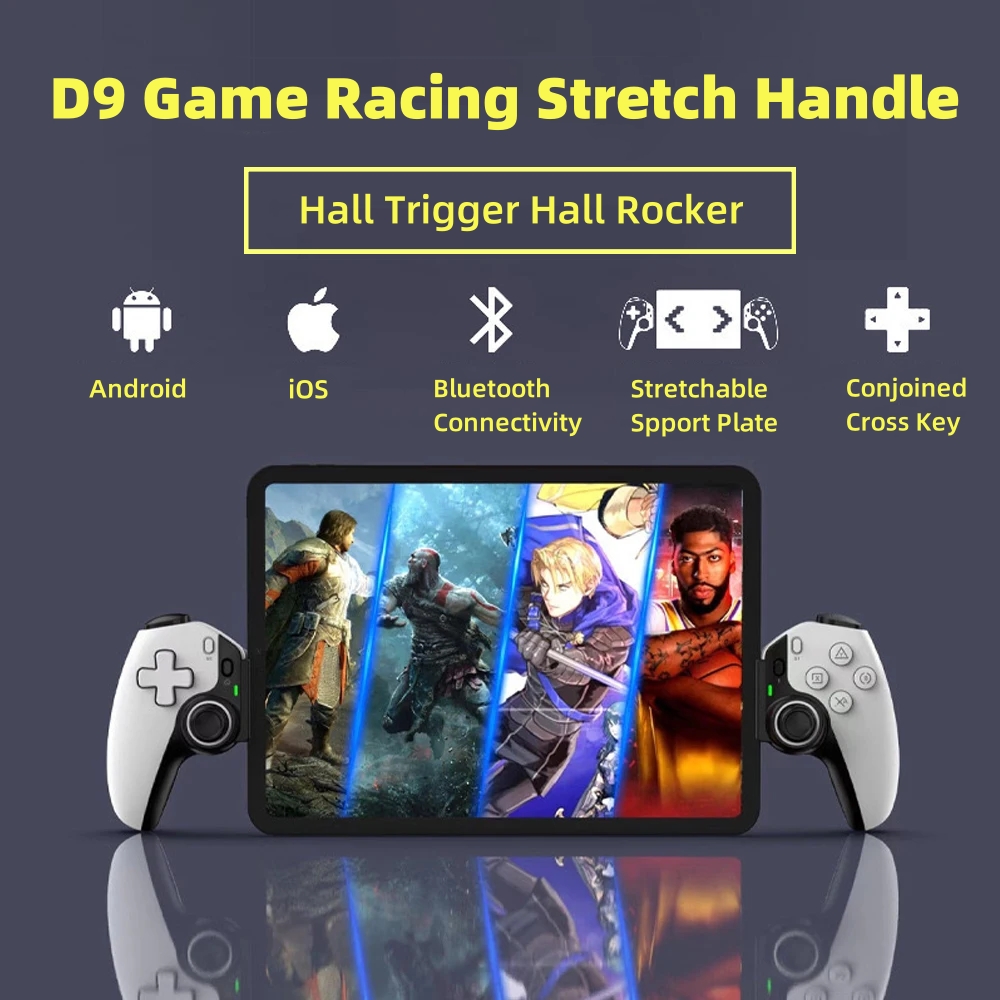 Tablet Gaming Accessories - D9 タブレットコントローラーワイヤレスハンドルスイッチゲーム用 Bluetooth ストレッチジョイスティック PS3 PS4