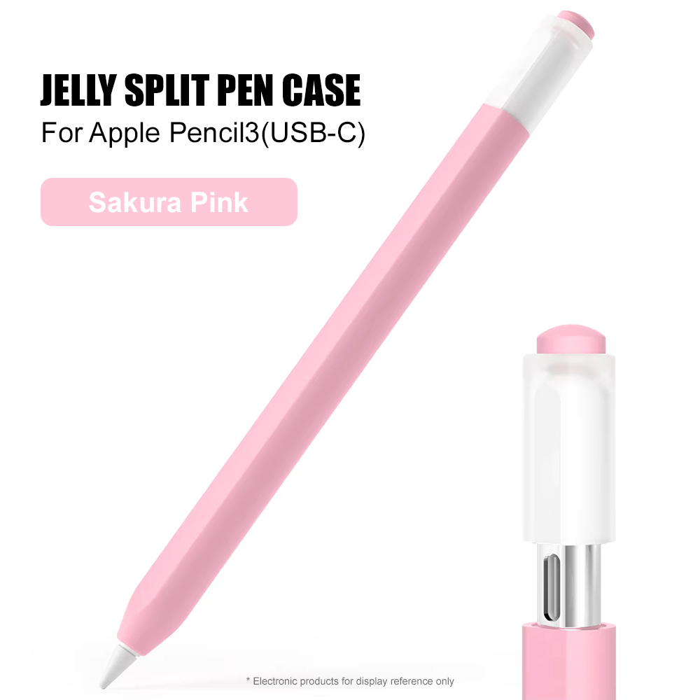 Tablet Pc Accessories - カラースプライシングシリコンペンケース Apple Pencil 3用 USB-C 快適なグリップ
