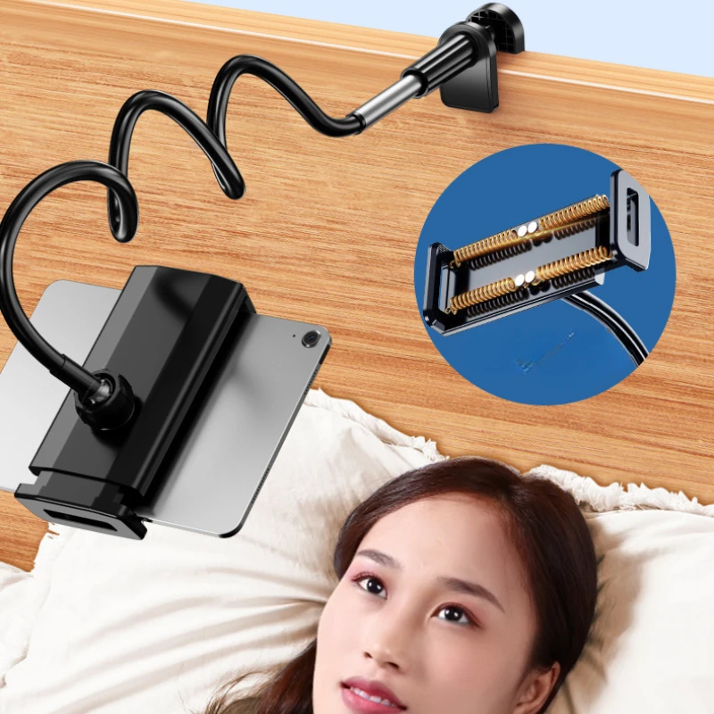 Cheap Tablet Accessories - ベッド用タブレットブラケット iPadスタンド 360 ° 回転式ベッドタブレットマウントスタンド、90cmメタルアーム付き、4.7〜12.9インチの電話タブレットホルダー用