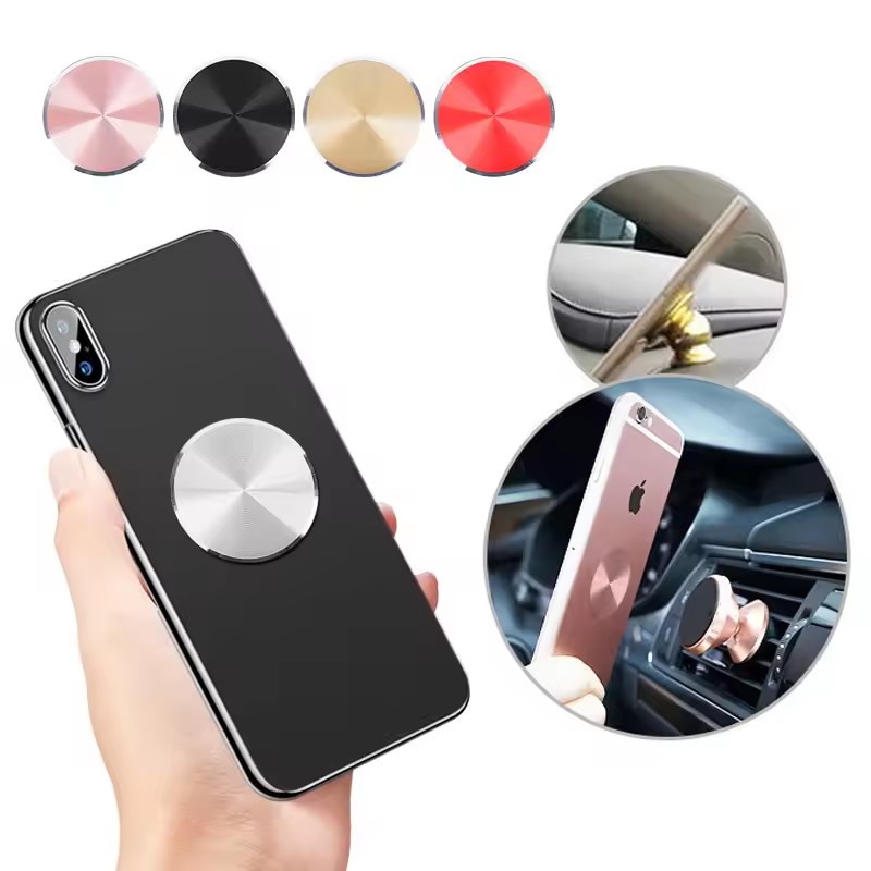 Tablet Accessories Must Have - 薄い金属プレートディスク、マグネット式車載携帯電話ホルダー用鉄シートステッカーディスク、マグネット式タブレット・デスク・携帯電話・車載スタンドマウント用、円形