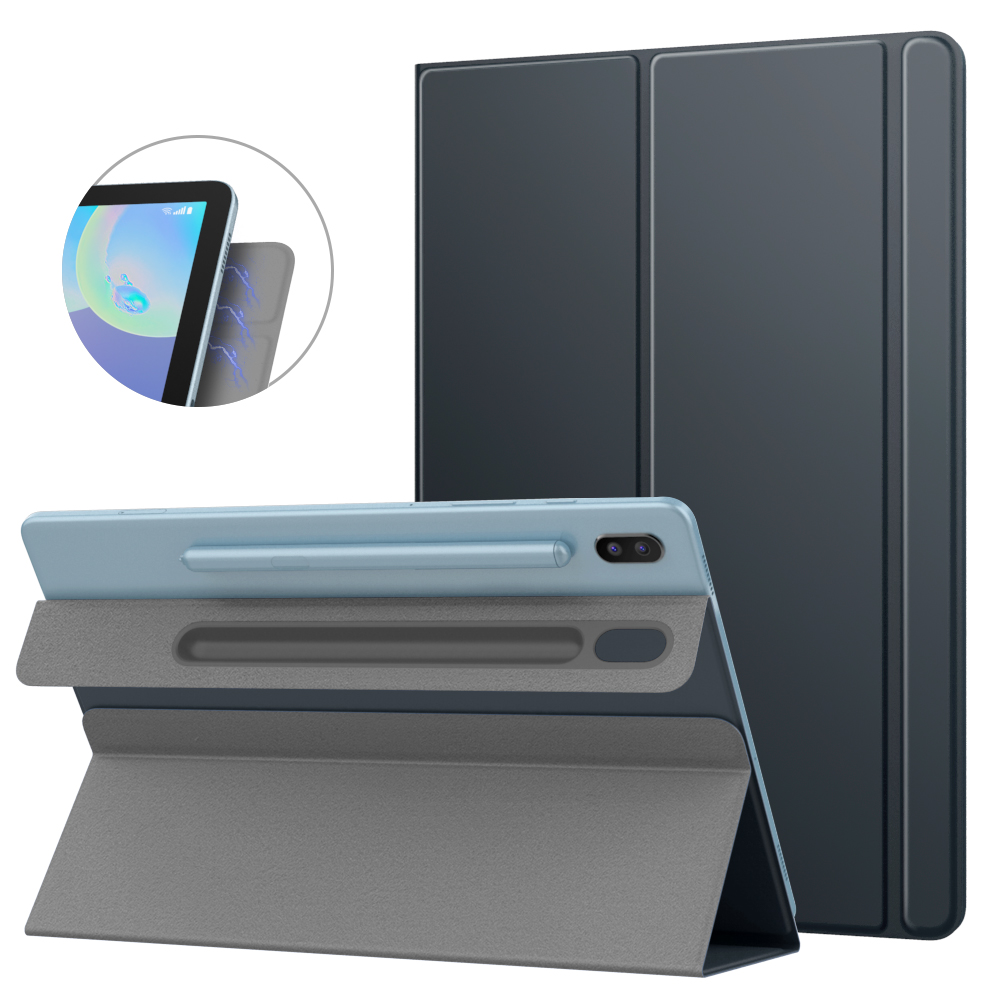 Cheap Tablet Accessories - Samsung Galaxy Tab S6用ケース、超薄型磁気スタンドカバー、Galaxy Tab S6用鉛筆ホルダー付き落下防止スマートケース