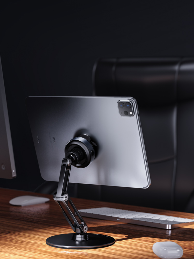 Huawei Tablet Accessories - アートパワーズ メタル製真空タブレットホルダー モバイルスタンド スマホアクセサリー iPhone、iPad、Samsung、Xiaomi、Huawei対応 タブレットスタンド