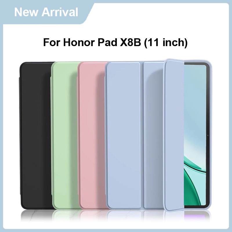 Huawei Tablet Accessories - Honor Pad X8b 2026用ケース PUレザー ソフトシリコン製背面スタンド