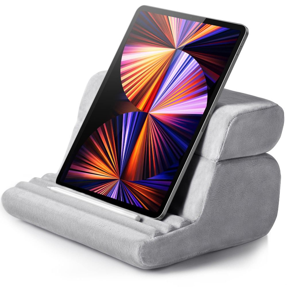 Cheap Tablet Accessories - 2-in-1 タブレットピロースタンド、膝上用、折りたたみ式、多角度調整、ベッド、ソファ、携帯電話ホルダー、ポータブル、サイドポケット付き