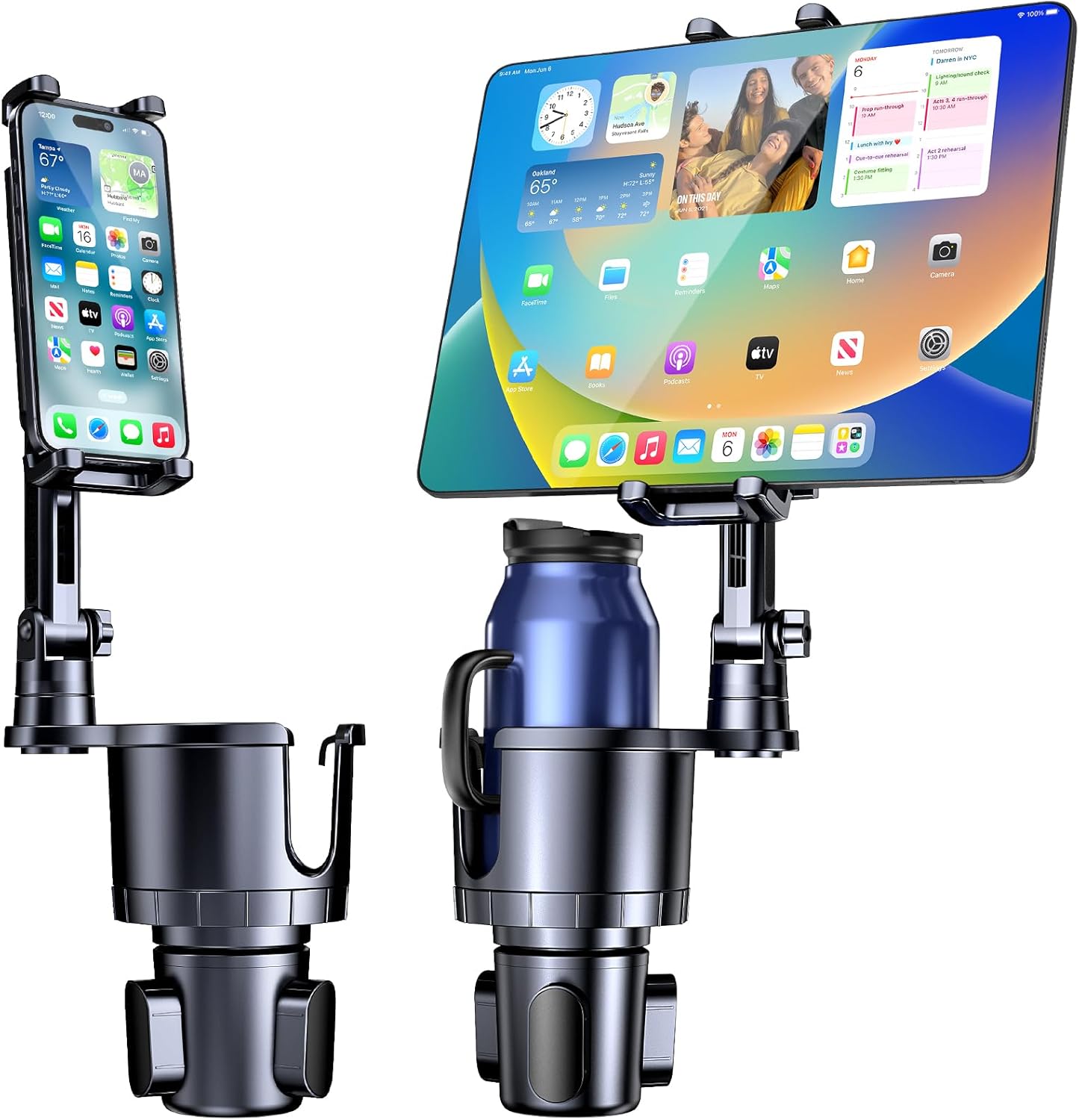 カップホルダー式スマホ・タブレットマウント、2 in 1 i - Tablet Accessories Must Have のレビューと価格