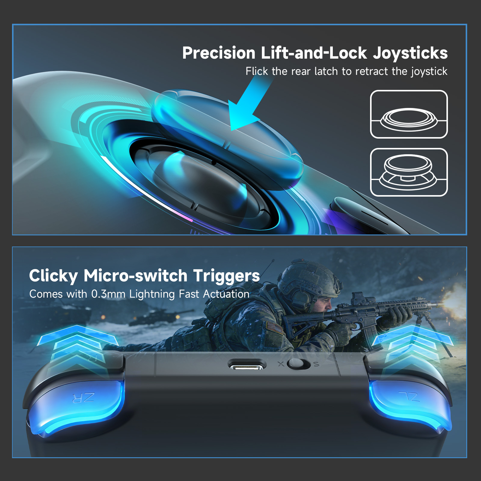 AceGamer コントローラー ゲームパッド Switch - Tablet Gaming Accessories のレビューと価格